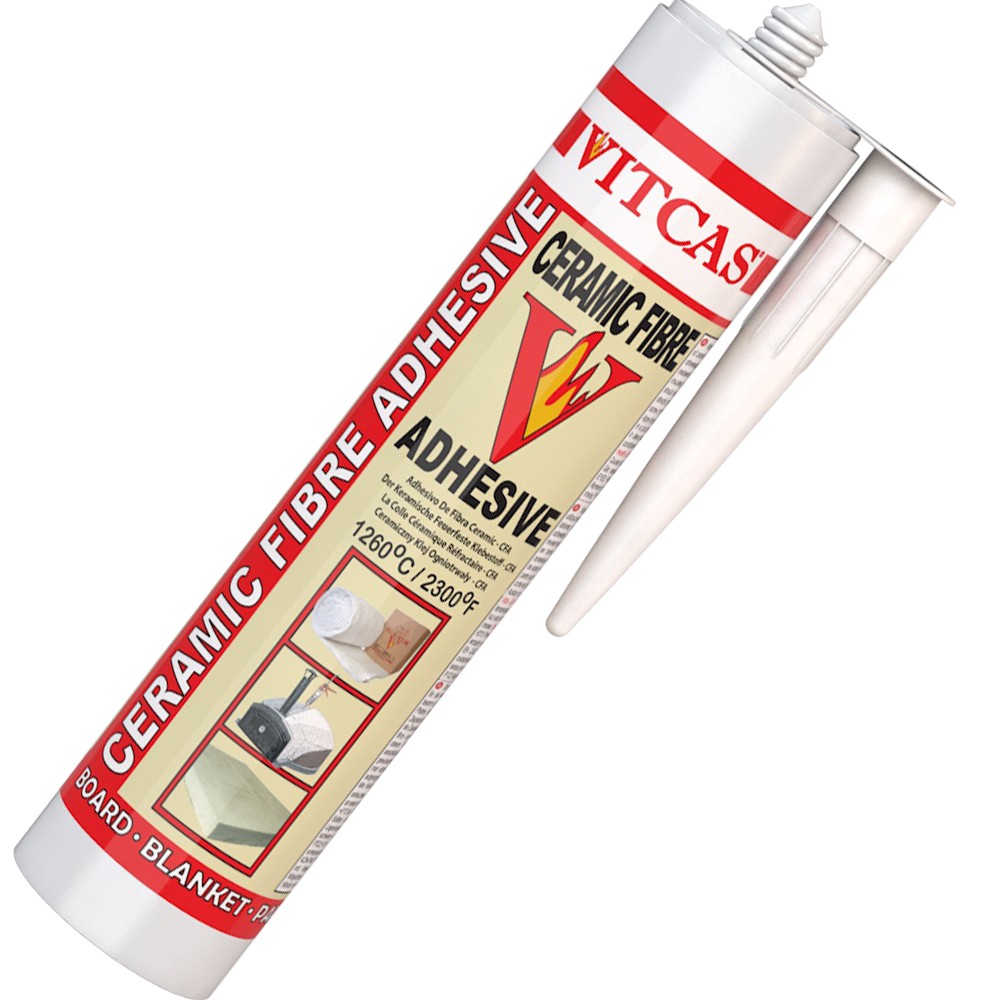 Ceramic Fibre Adhesive: Preparing an Insulation Repair Vitcas CFA Ceramic Fibre Adhesive cartridge