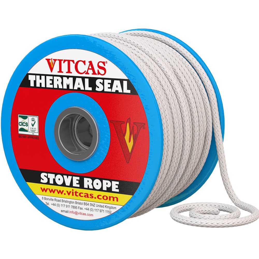 Stove Rope in a Tiled Stove: Check the Specific Joint Vitcas glass fibre rope for compatible stove seals